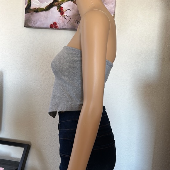 DKNY Gray Strapless Top - Picture 2 of 4